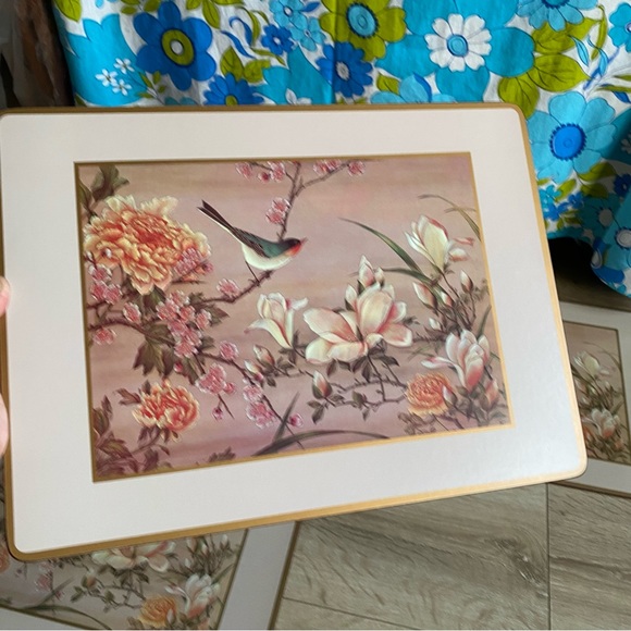 Vintage Pimpernel large Asian Oriental cork place mats set of 4 - two sets Ava - Picture 3 of 9